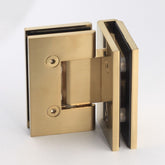 FORGE SHOWER HINGE GLASS TO GLASS 90 Degrees 10mm glass - Brushed Brass